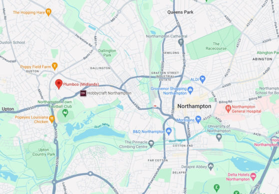 Plumbco Northampton on the map